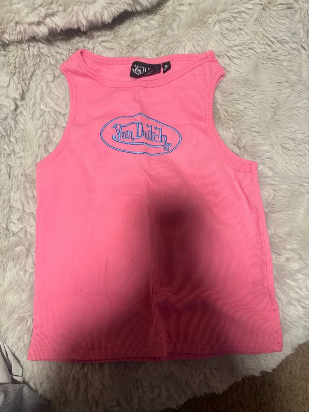 Von Dutch Pink Ribbed Tank! - Picture 2 of 2